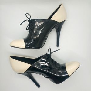 Zara Black & White Ankle Booties